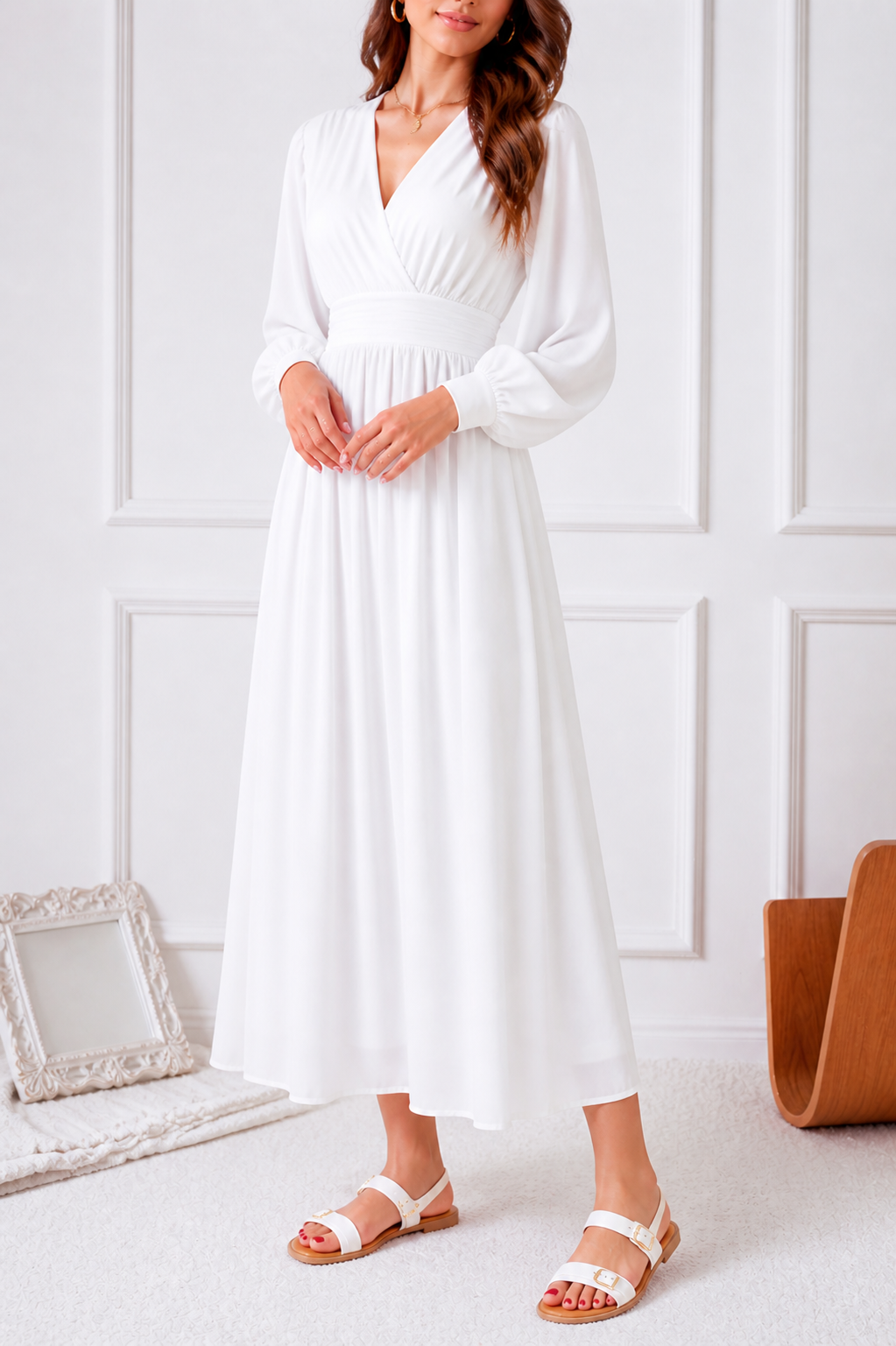 Sandales “Roma” –  Confort & Style Minimaliste - BLANC