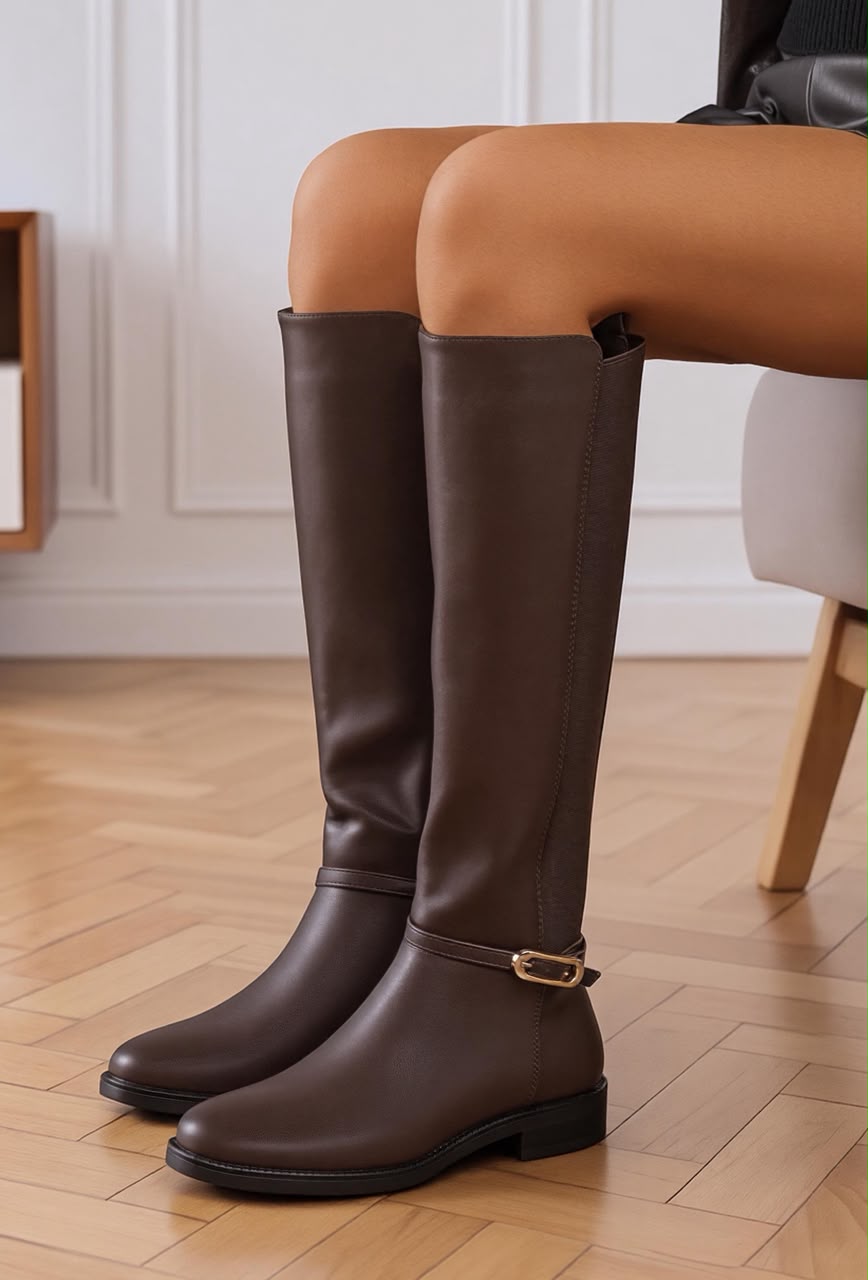 Bottes Cavalières Femme - Marron foncé