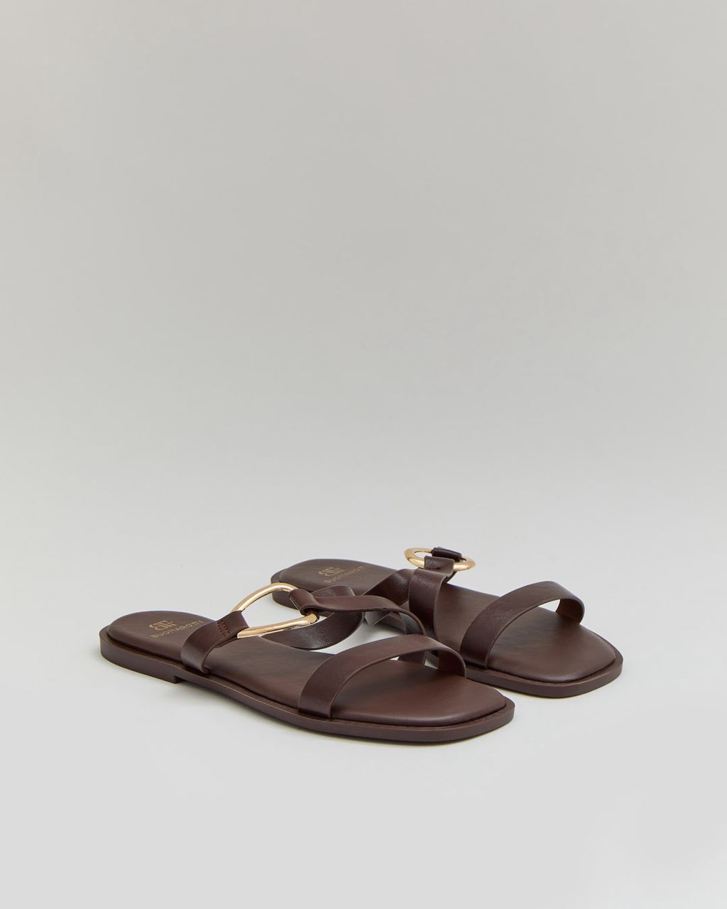 Claquettes - Plate - Marron Foncé