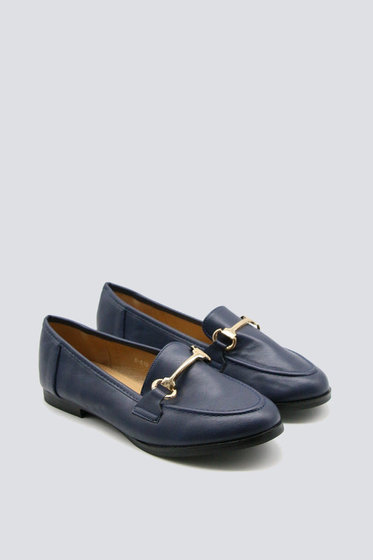 Mocassin - Simili cuir - Bleu