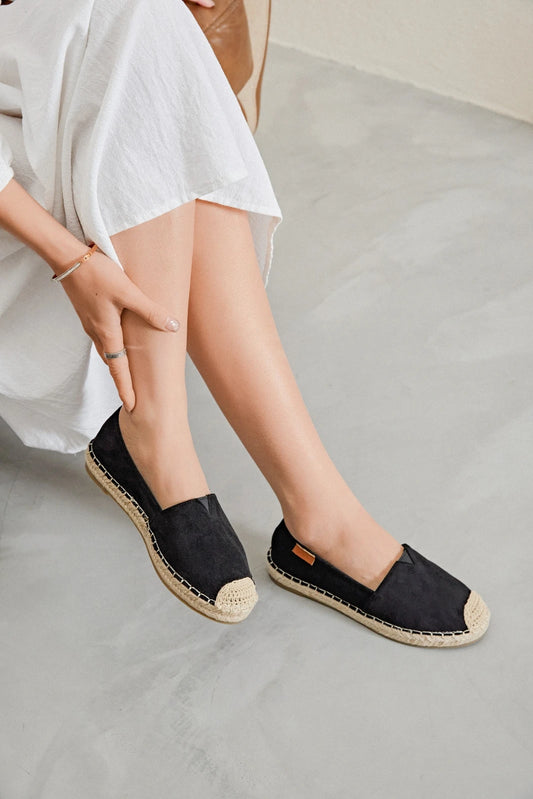Espadrille- Daim - noir