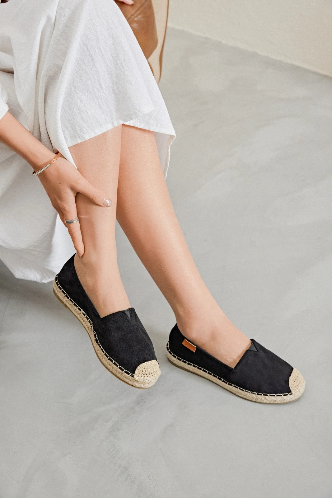 Espadrille- Daim - noir