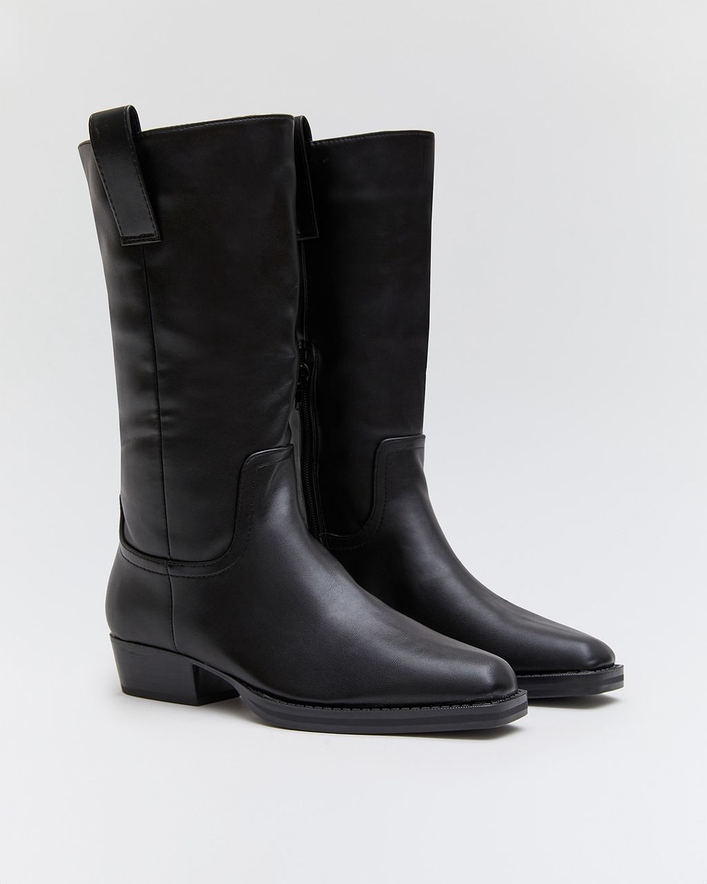Bottes cavalières mi mollet - Noir