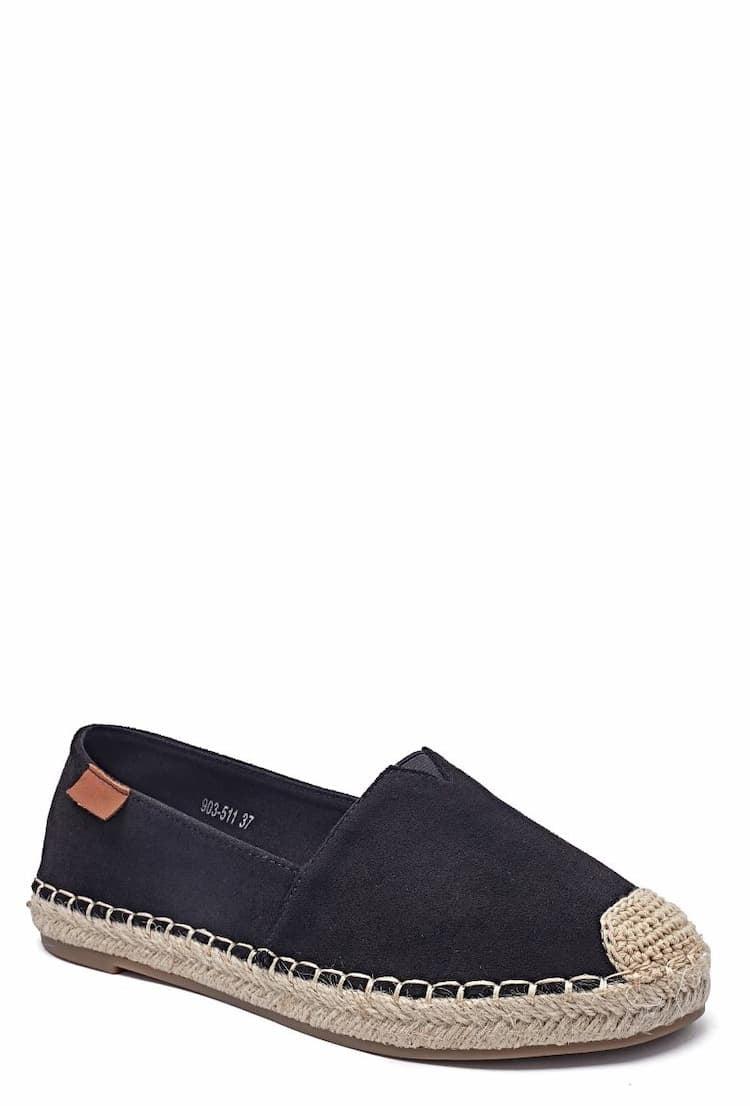 Espadrille- Daim - noir