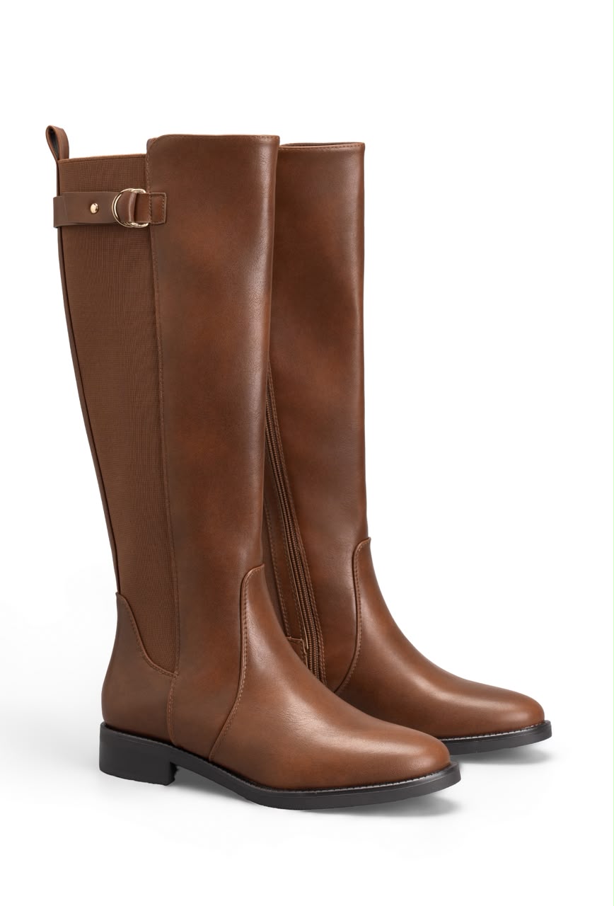 Bottes Cavalières Femme - Camel