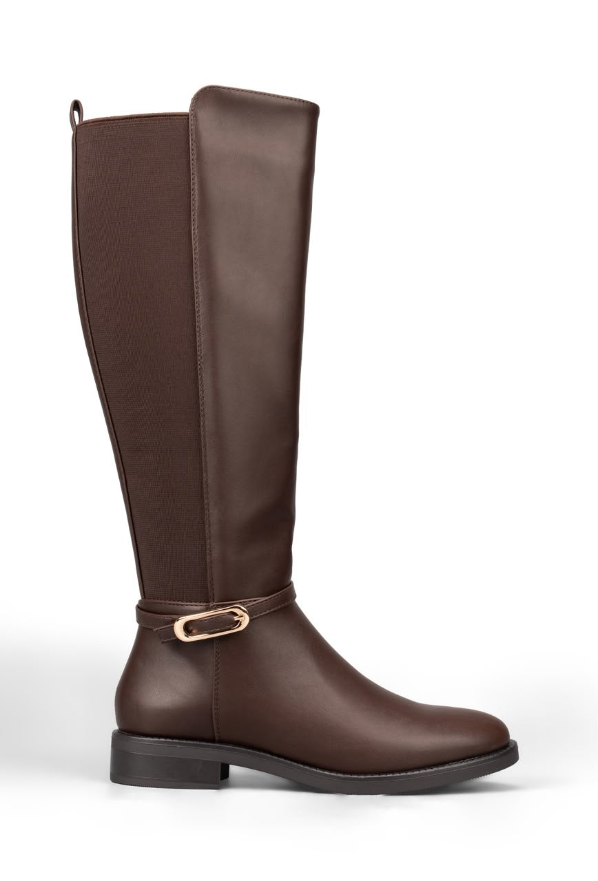 Bottes Cavalières Femme - Marron foncé